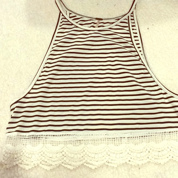 Poof! Tops - Black and white strip muscle tee